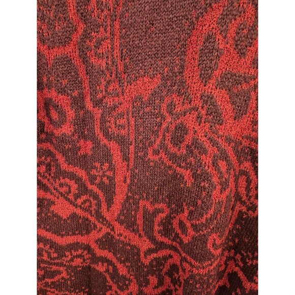 Women's Jacquard Long Sleeve Open Cardigan - Knox Rose Red, Red/Pink - Picture 5 of 5